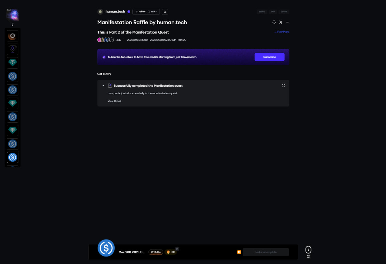 Galxe: Manifestation Raffle image 1